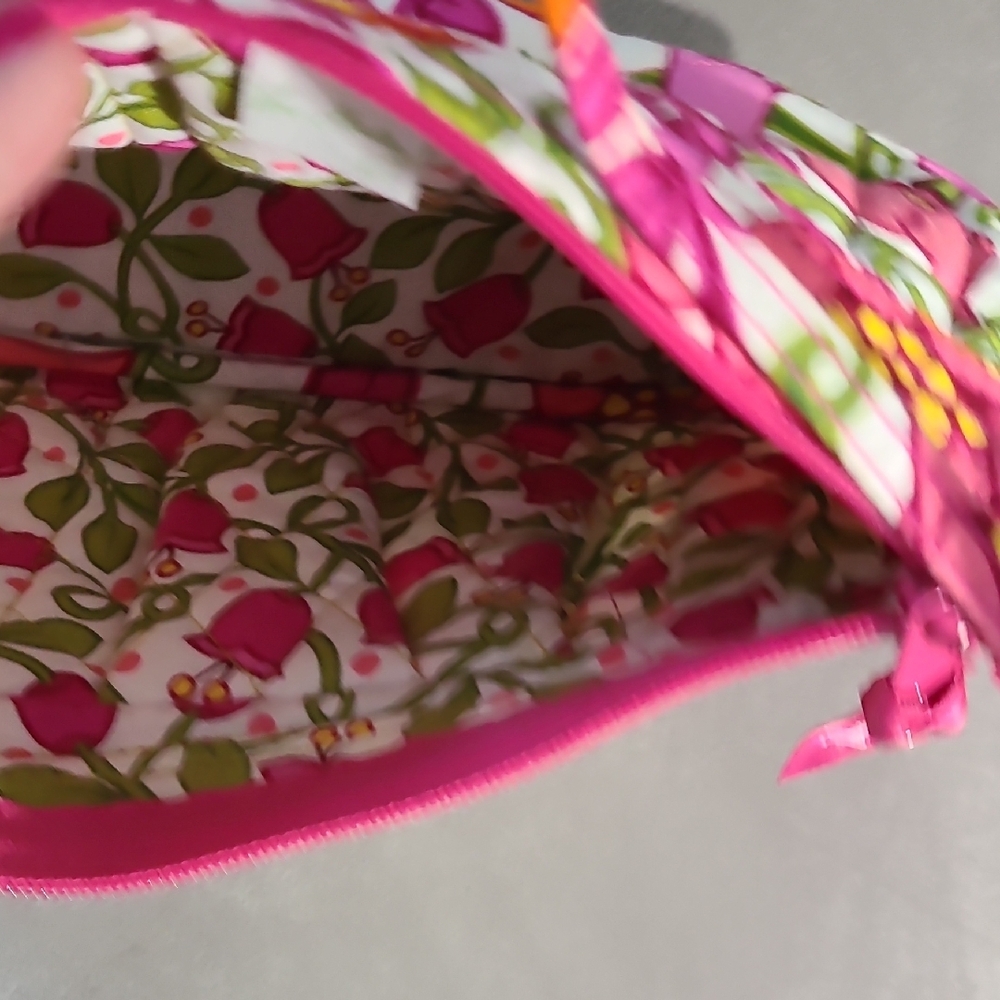 Vera Bradley Pink and Orange‎ Floral Crossbody Bag - Picture 11 of 15